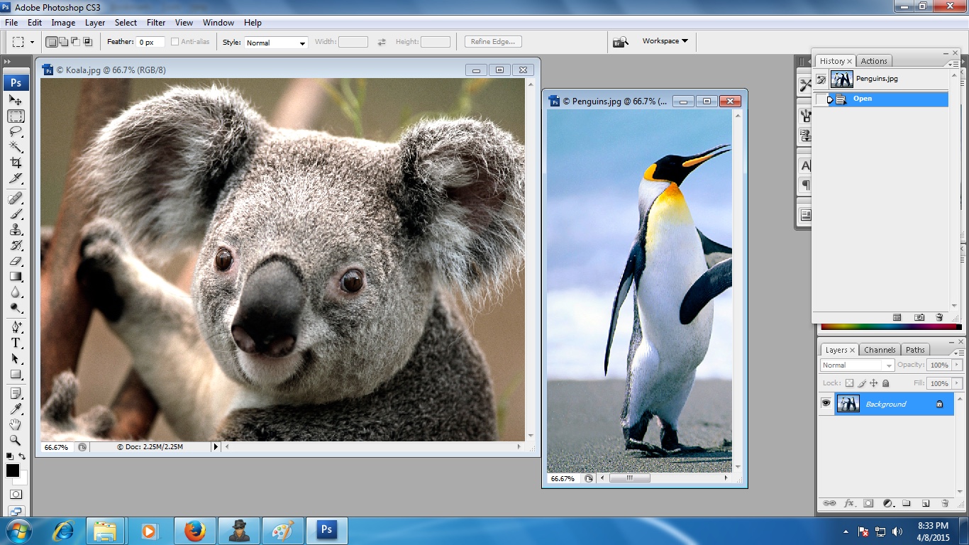 Adobe Photoshop CS3 for Windows Workspace (2007)